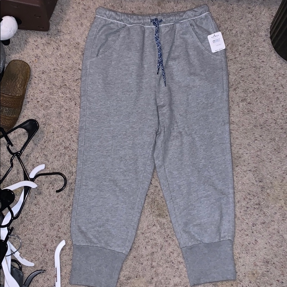 Free People Gray Cropped Sweats with Cute Tie!!!
